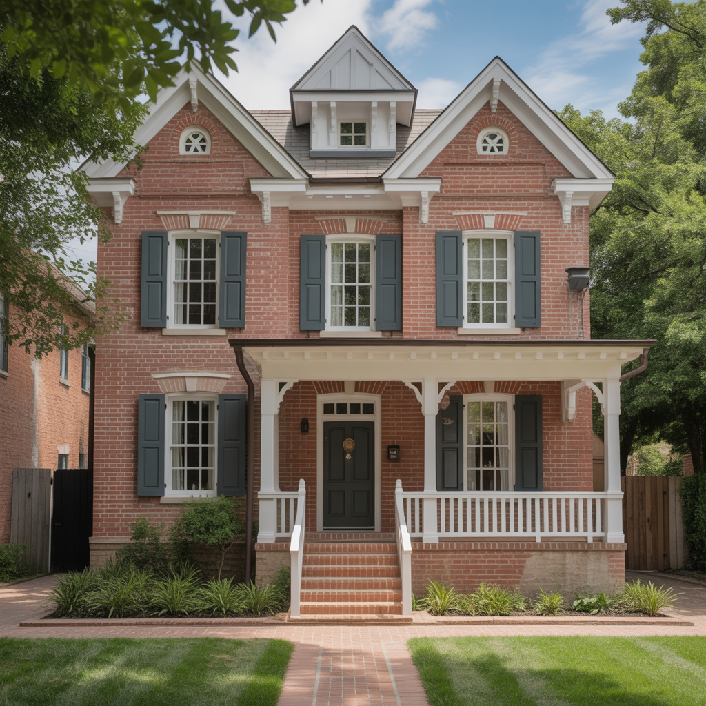 trim colors for red brick house ideas