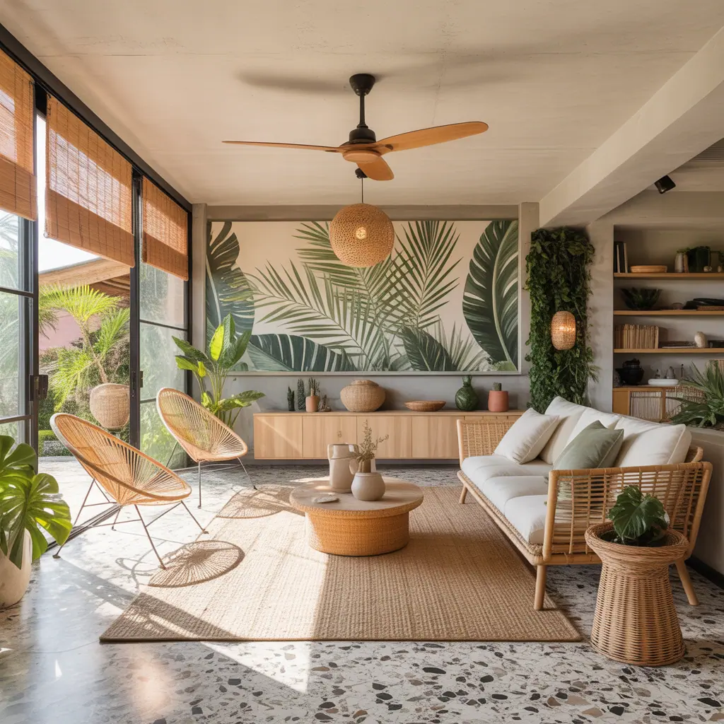 tropical modern living room decor ideas