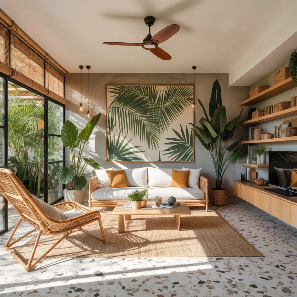 tropical modern living room decor ideas