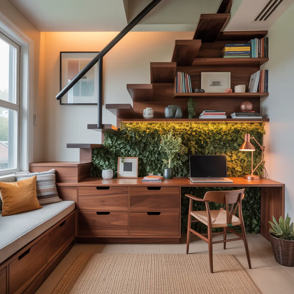 under stairs ideas in living room