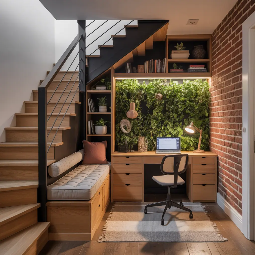 under stairs ideas in living room