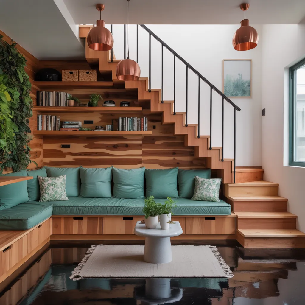 under stairs ideas in living room