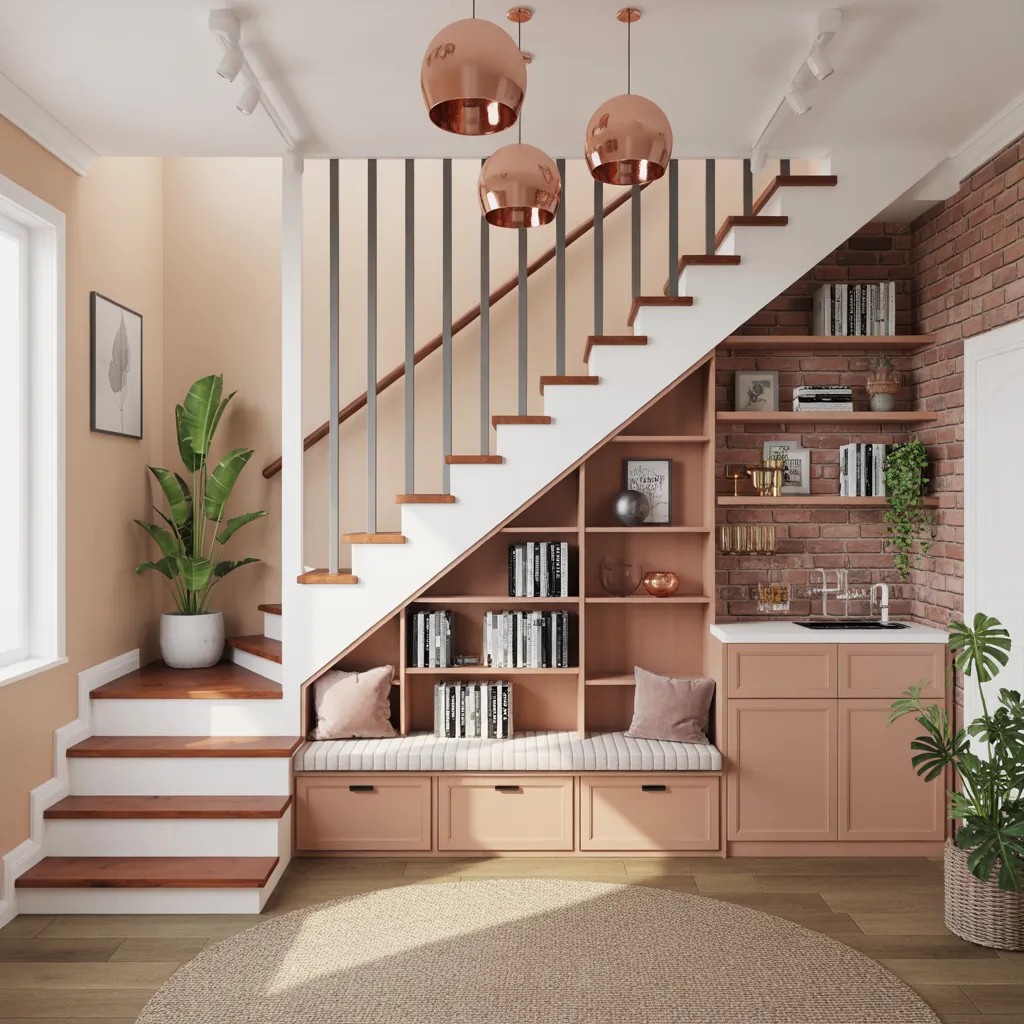 under stairs ideas in living room