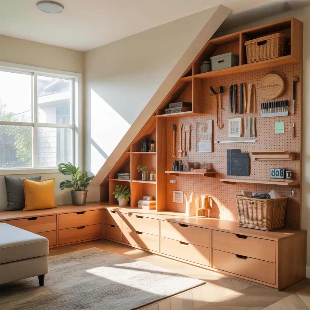 under stairs ideas in living room