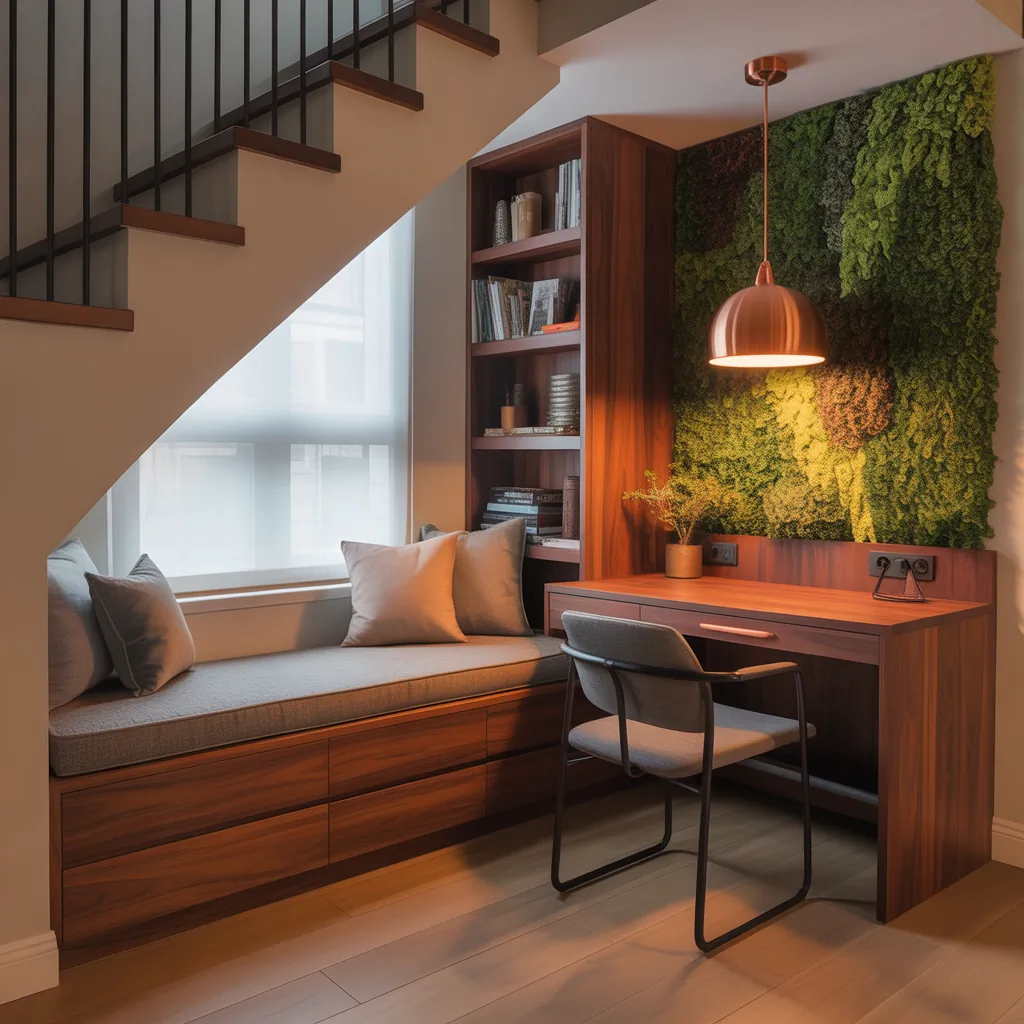 under stairs ideas in living room