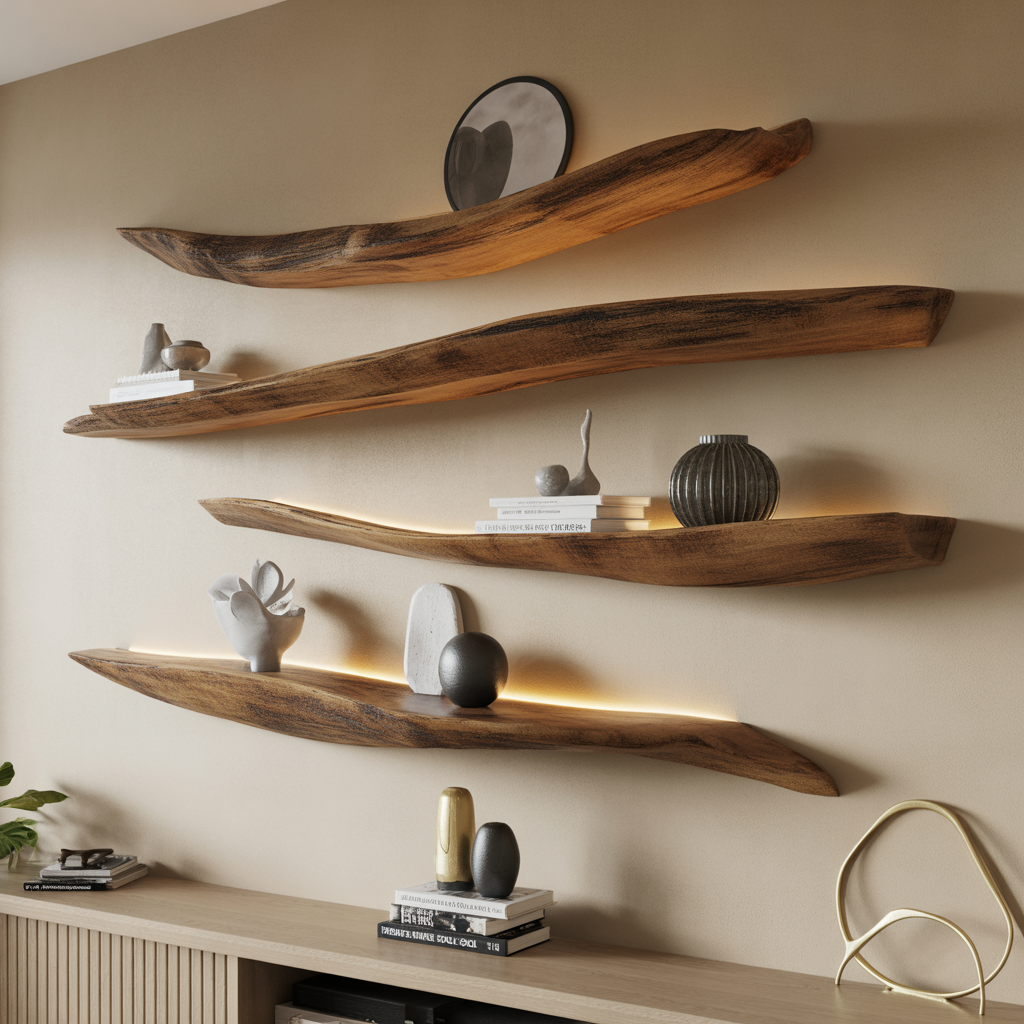 unique floating shelves