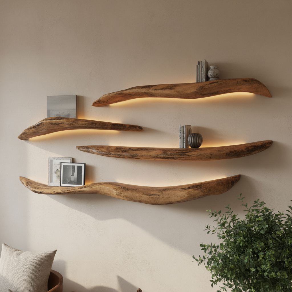 unique floating shelves