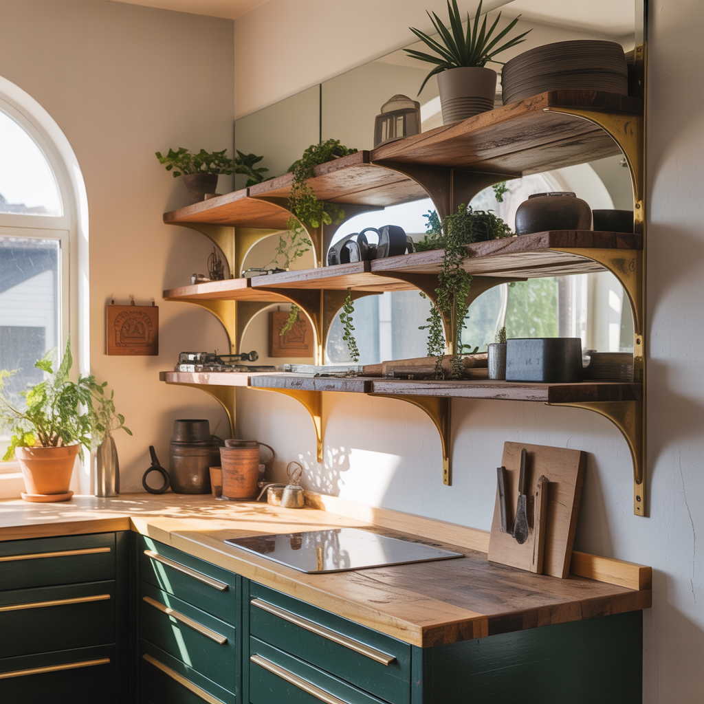 unique floating shelves