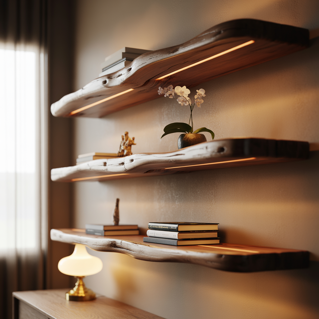 unique floating shelves
