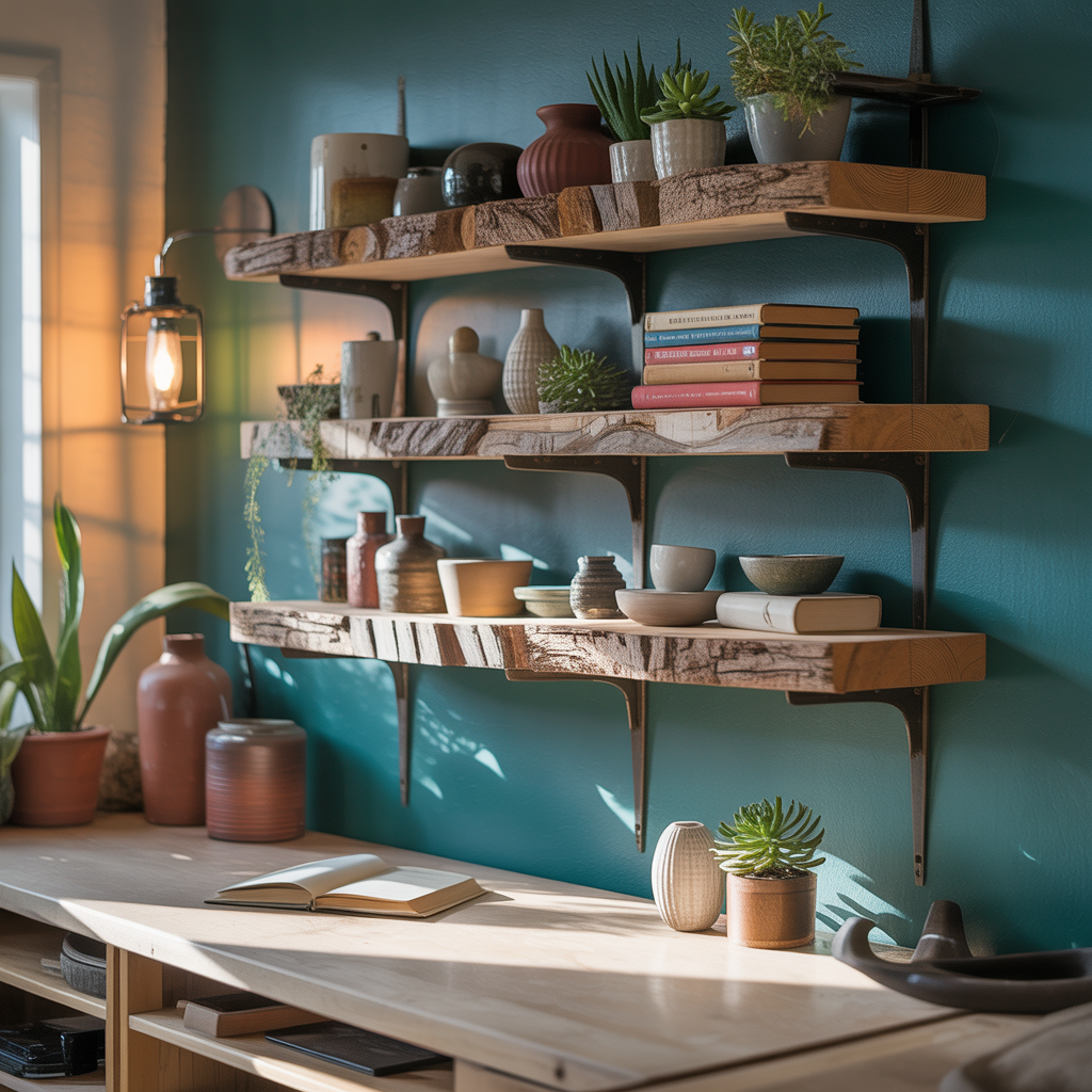 unique floating shelves