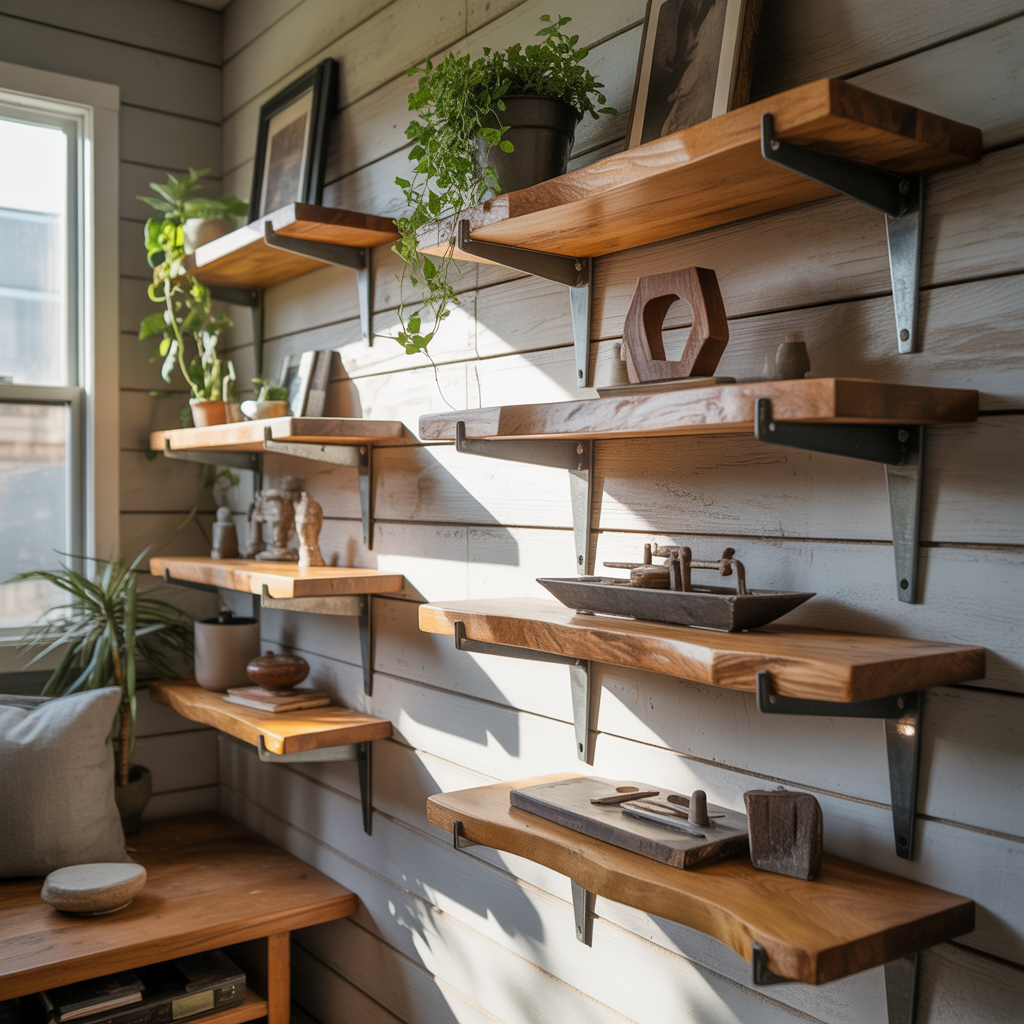 unique floating shelves