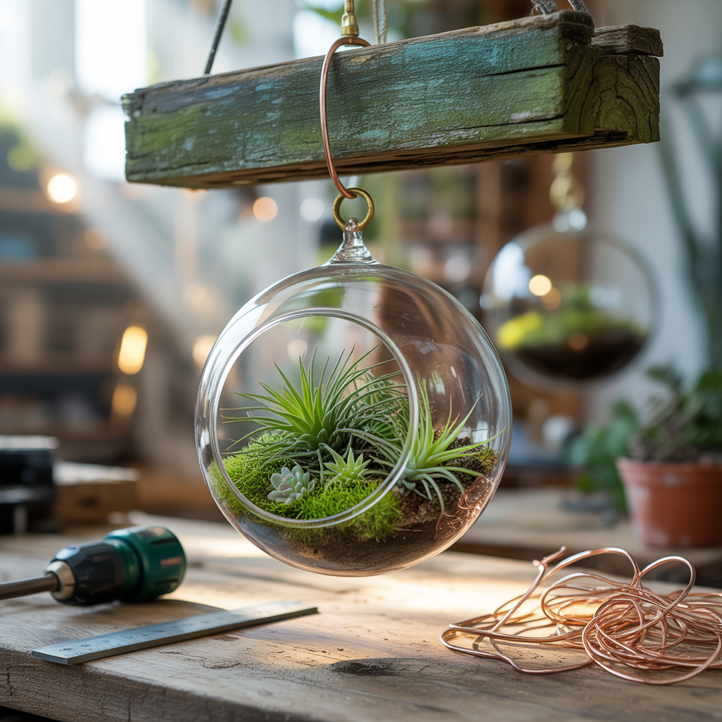 unique hanging terrarium