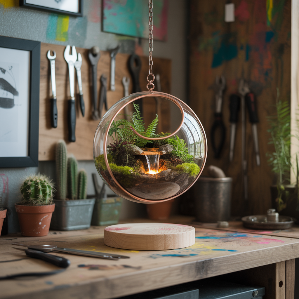 unique hanging terrarium