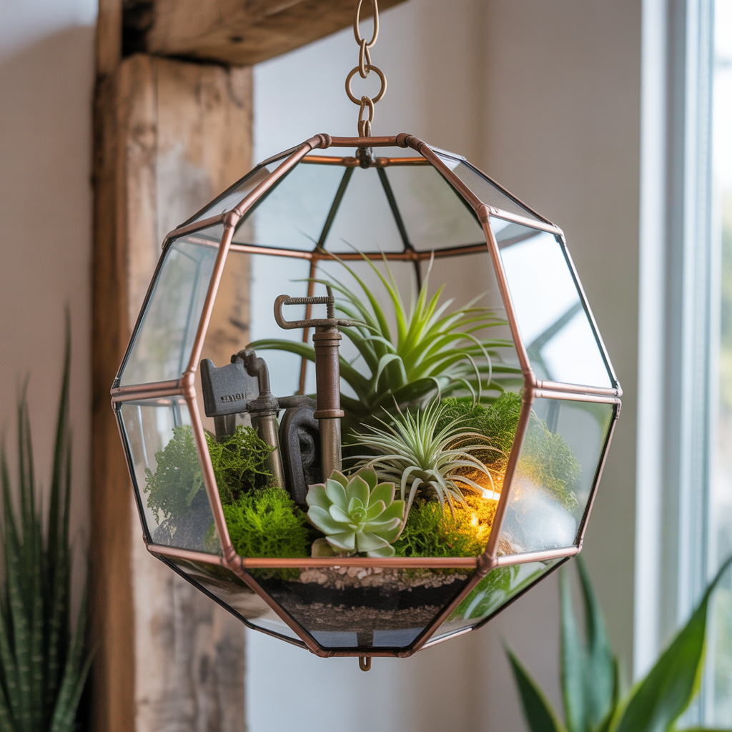 unique hanging terrarium