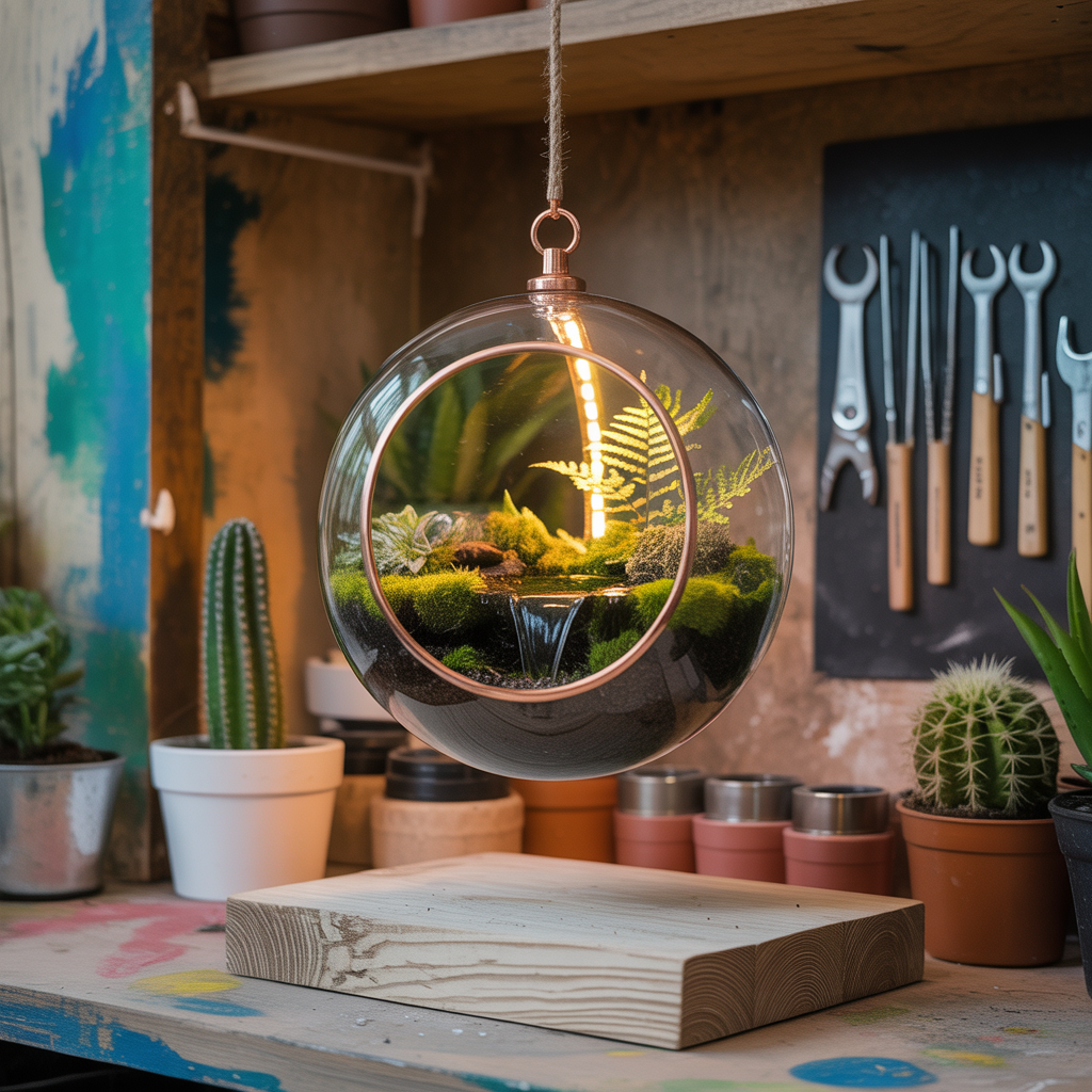 unique hanging terrarium