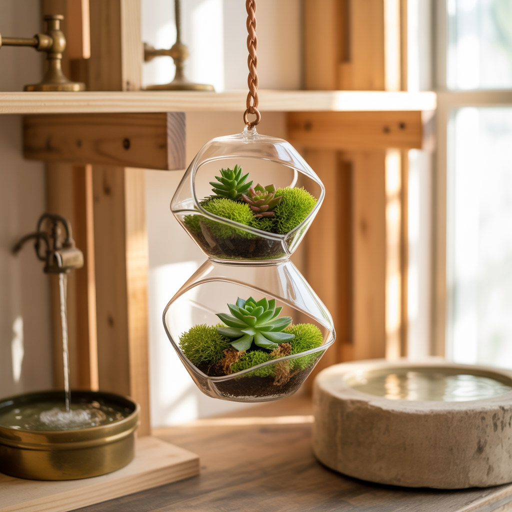 unique hanging terrarium