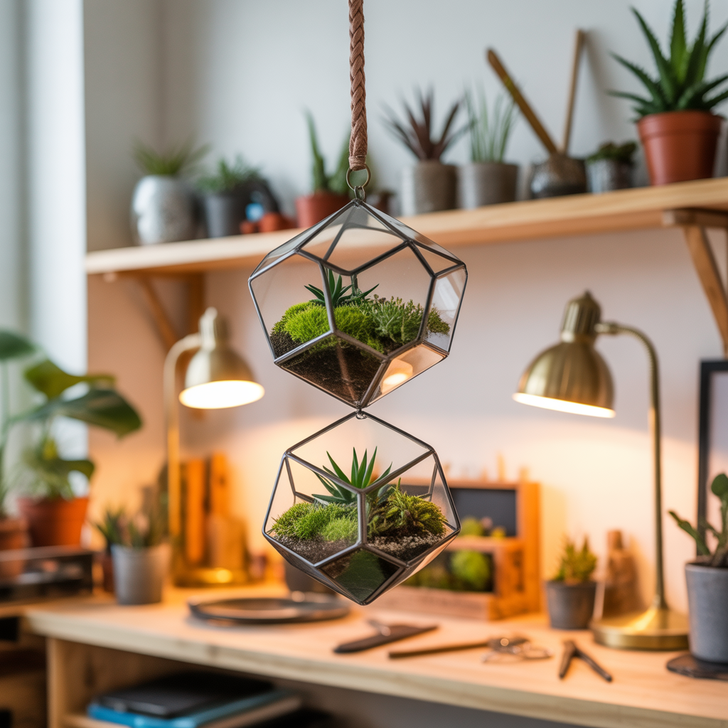 unique hanging terrarium