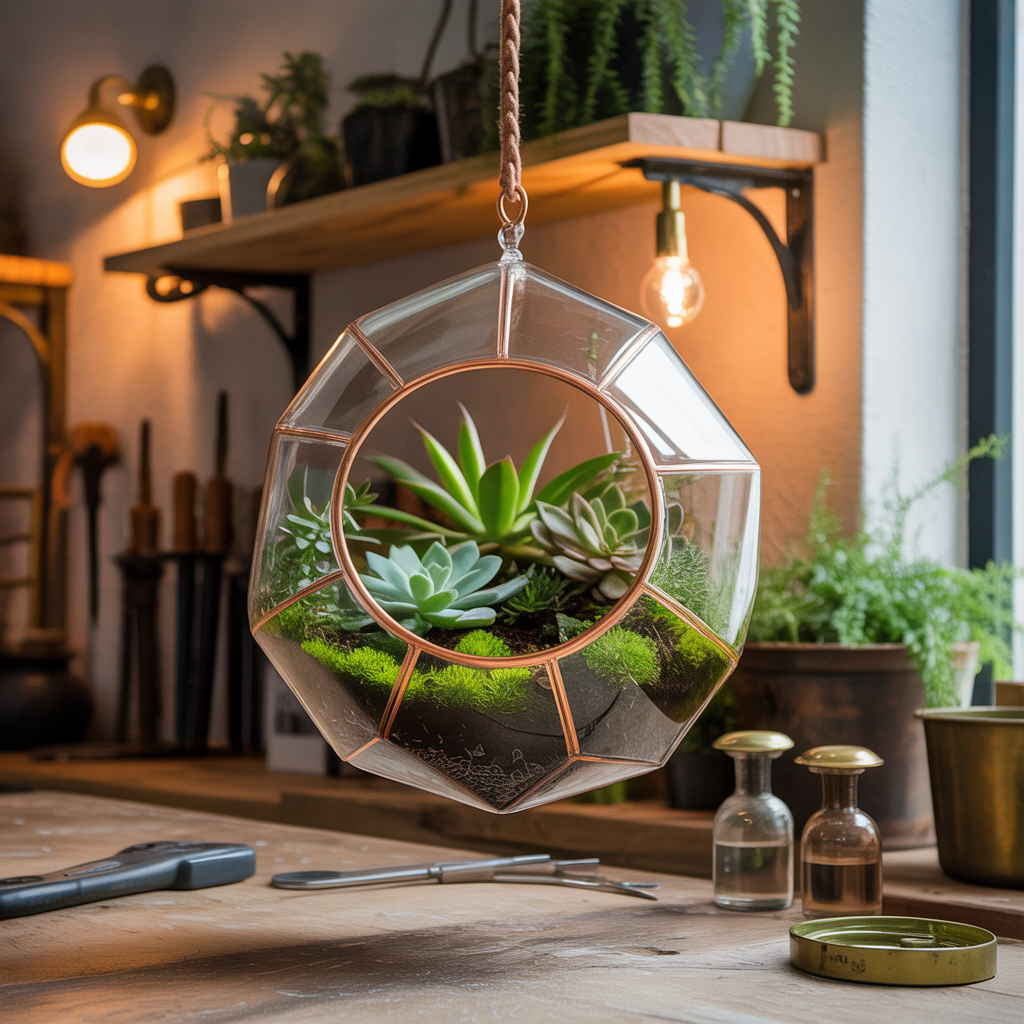 unique hanging terrarium