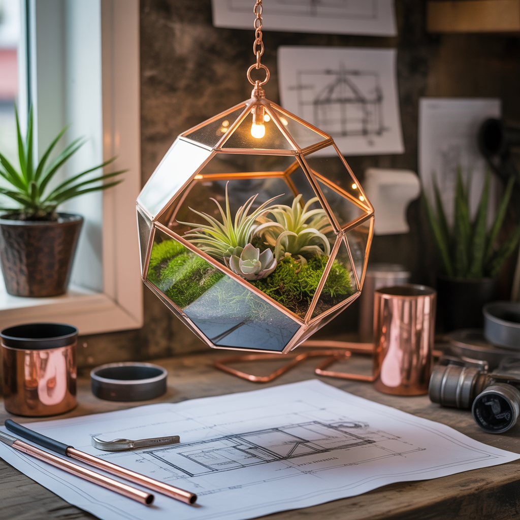 unique hanging terrarium