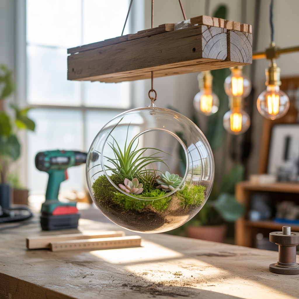 unique hanging terrarium