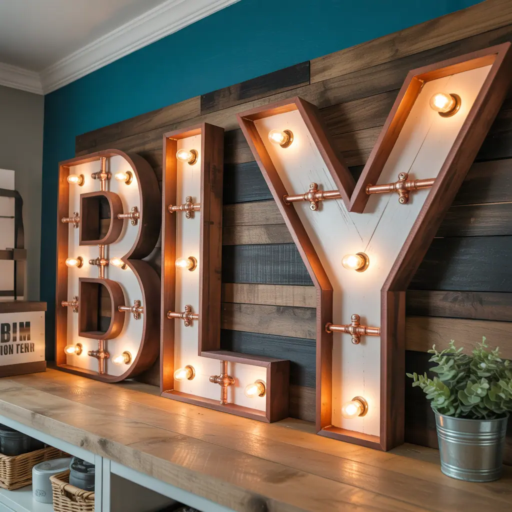 unique initial wall decor