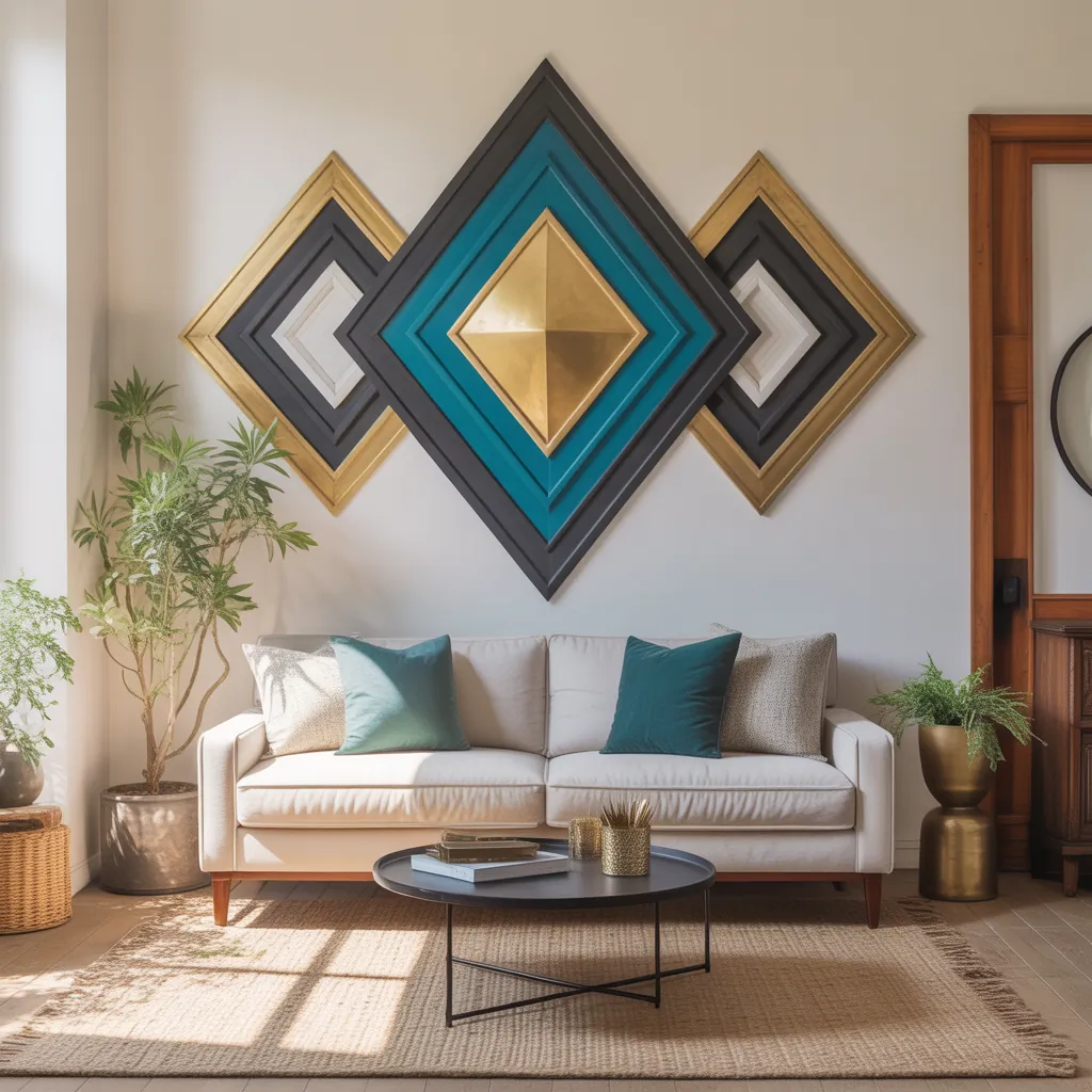 wall art geometric ideas