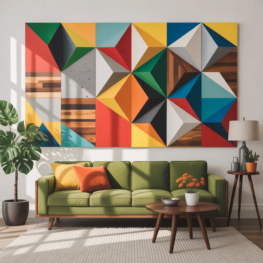 wall art geometric ideas