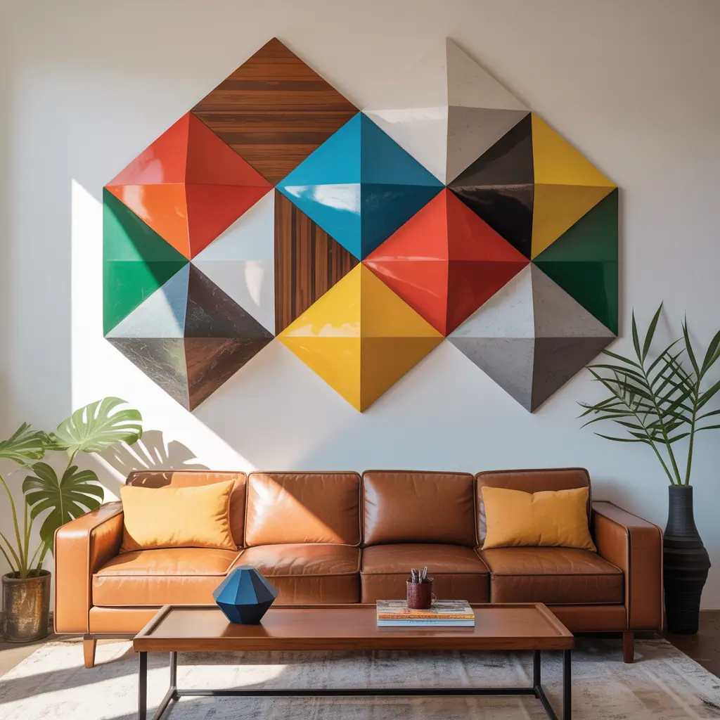 wall art geometric ideas