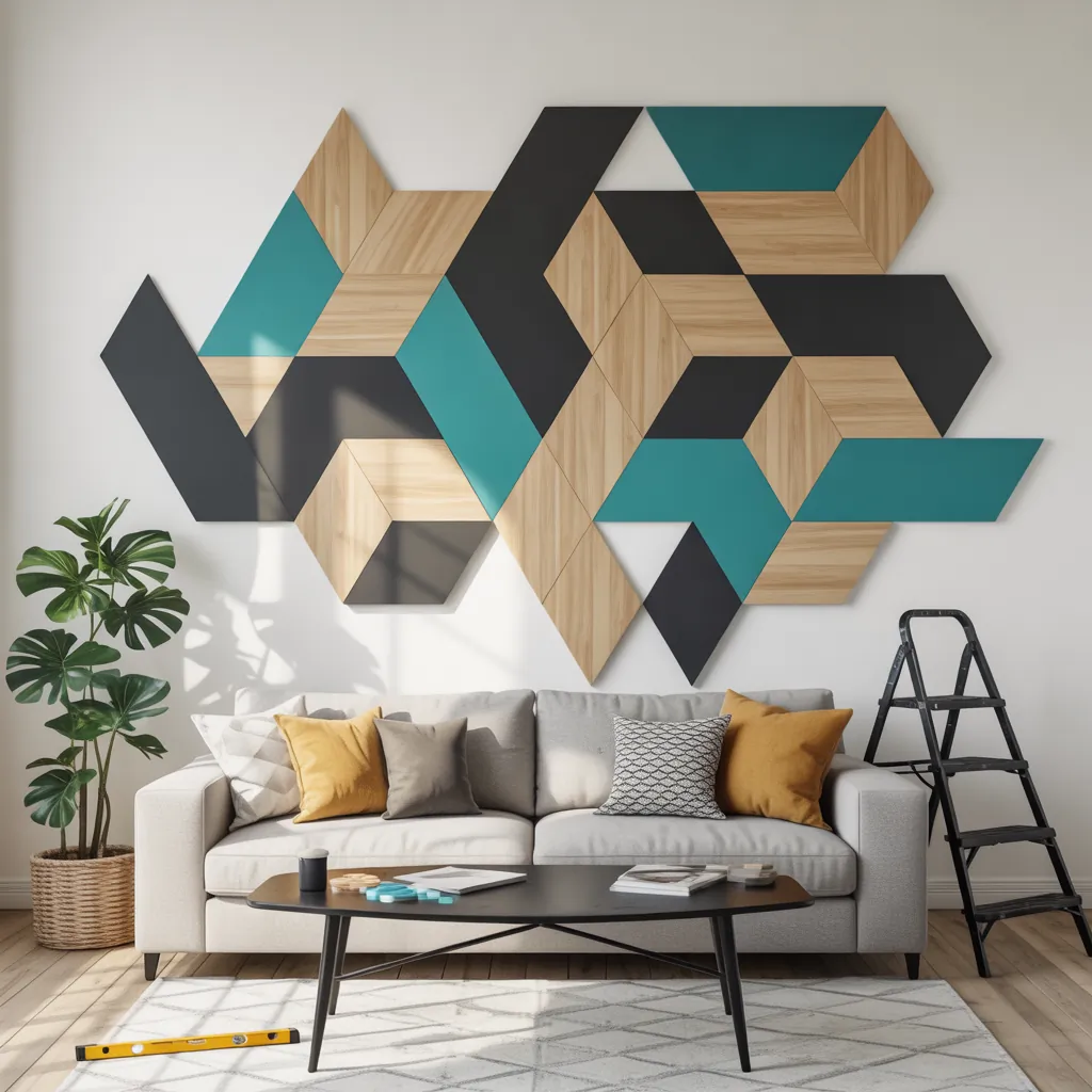 wall art geometric ideas