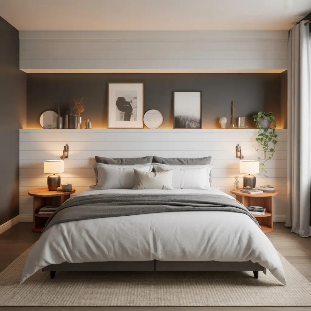 wall behind bed ideas