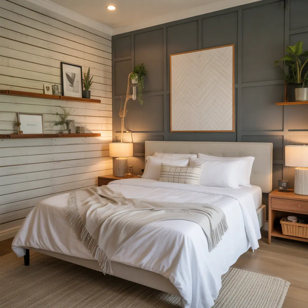 wall behind bed ideas