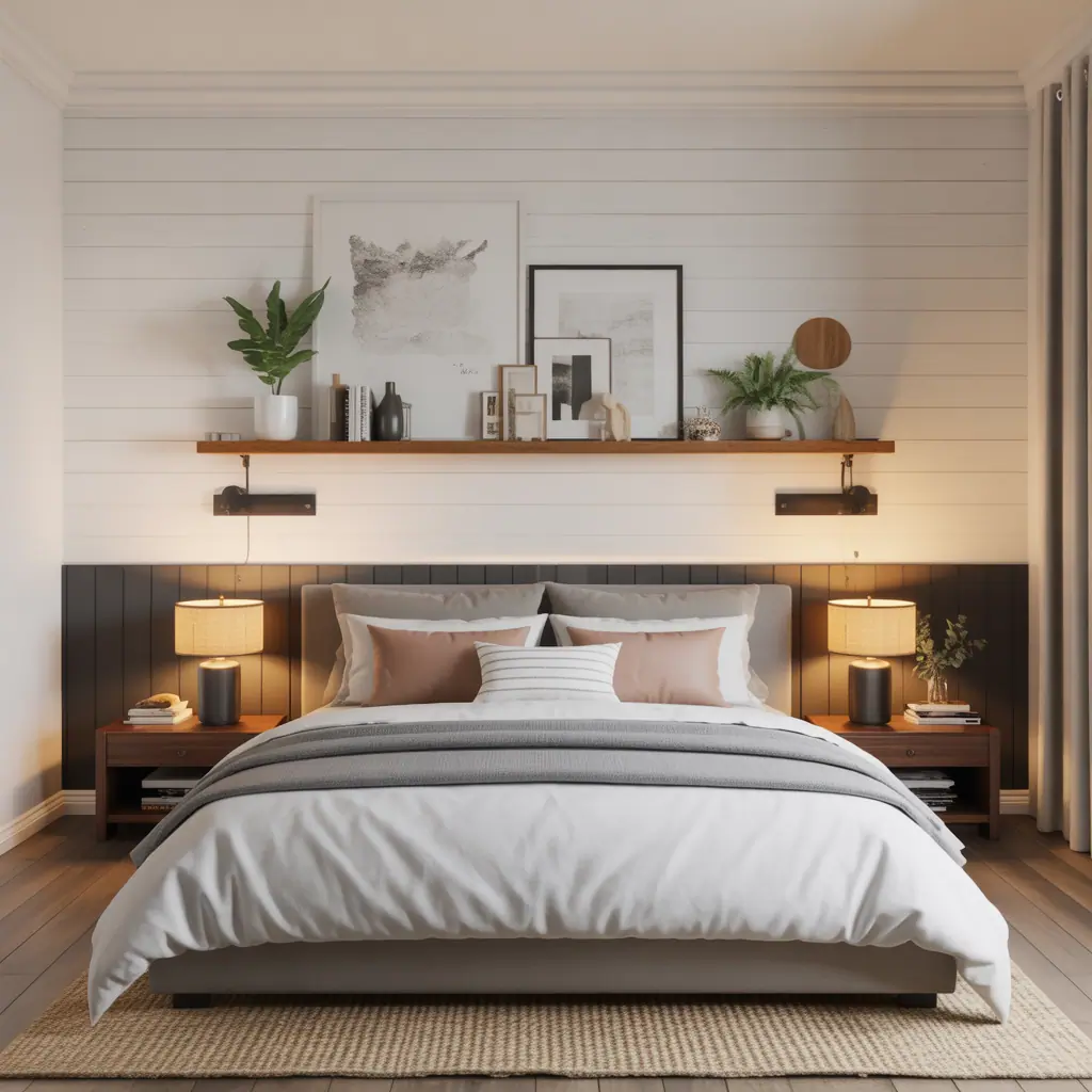 wall behind bed ideas