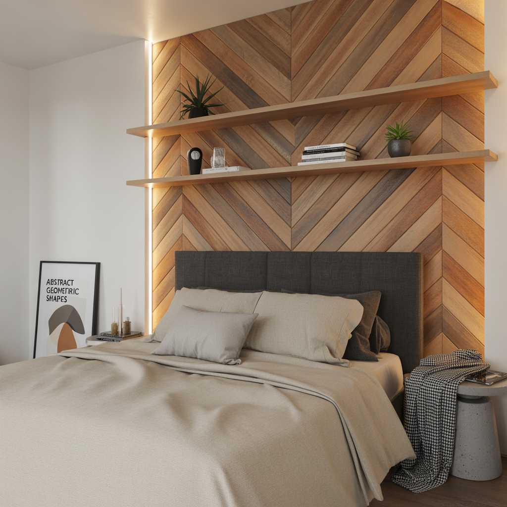 wall behind bed ideas
