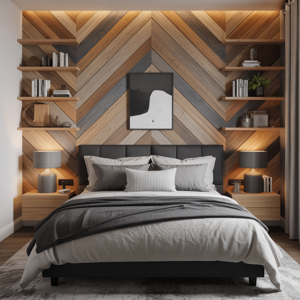 wall behind bed ideas