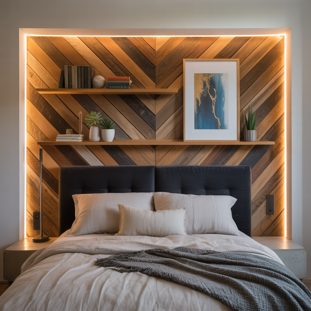 wall behind bed ideas