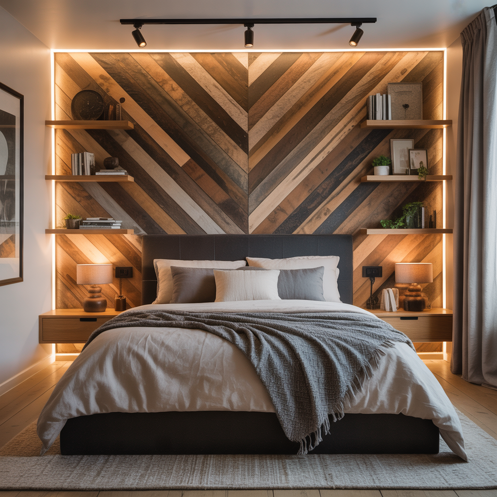 wall behind bed ideas