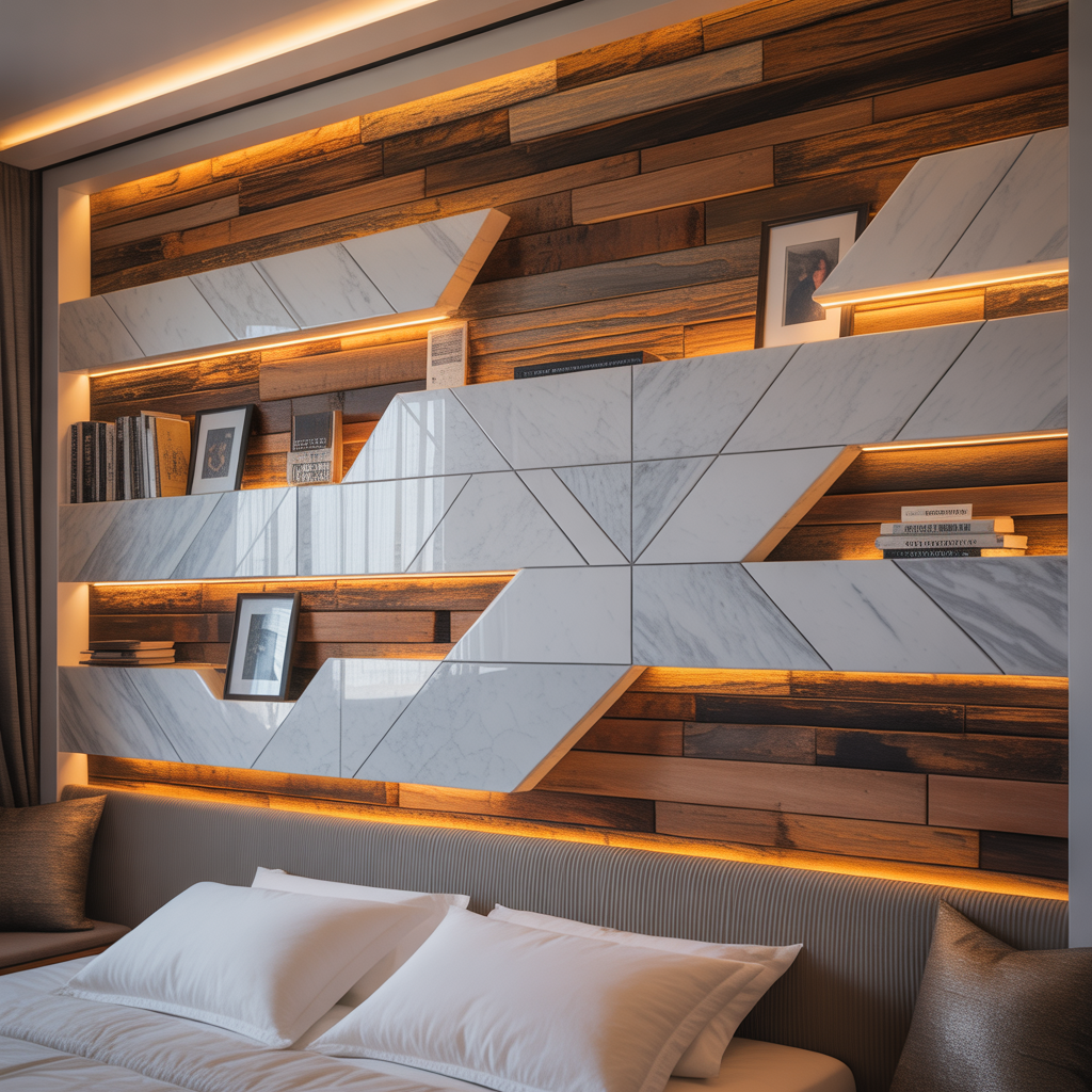 wall behind bed ideas