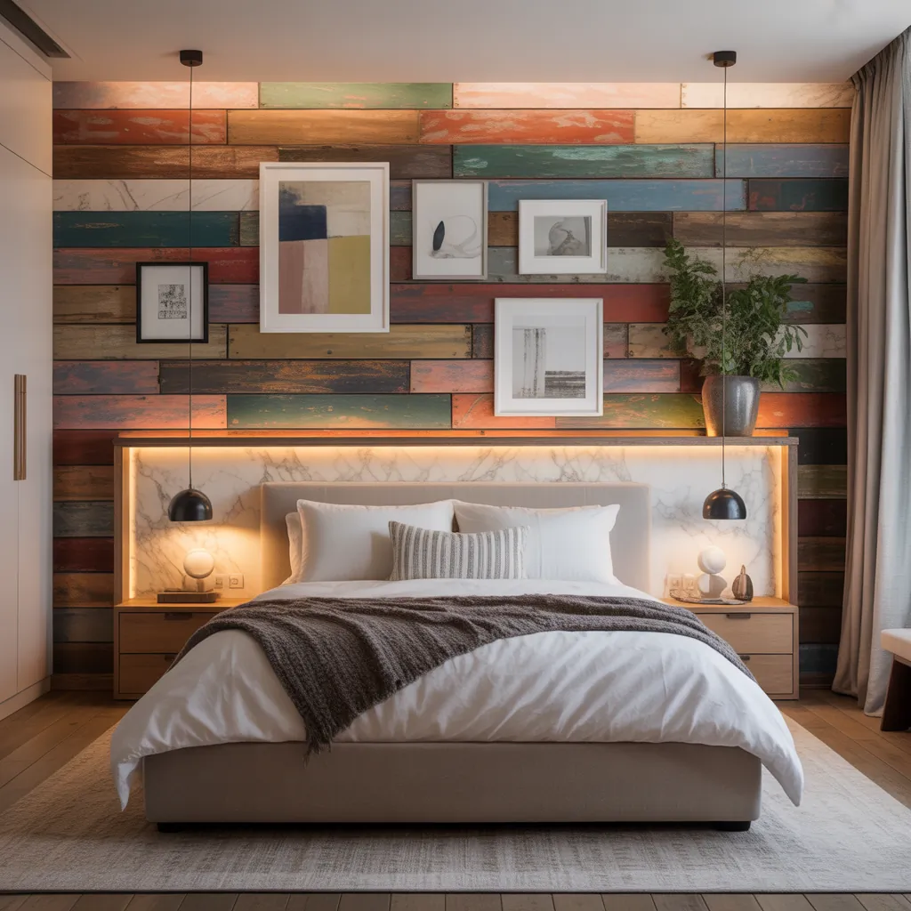 wall behind bed ideas