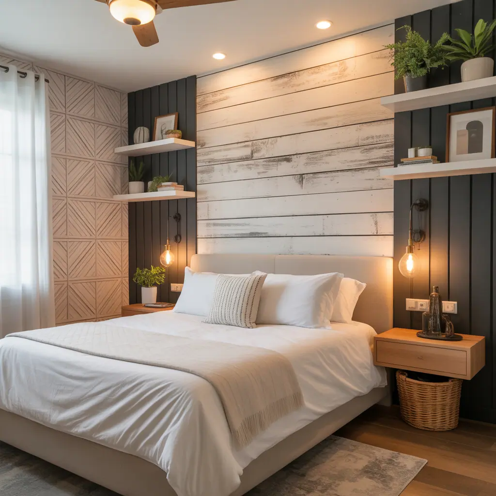 wall behind bed ideas