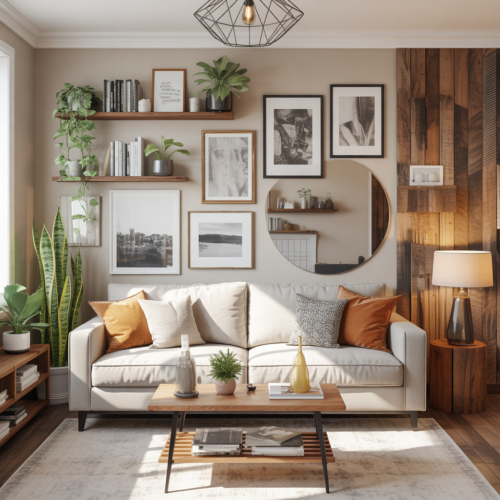 wall decor ideas behind couch