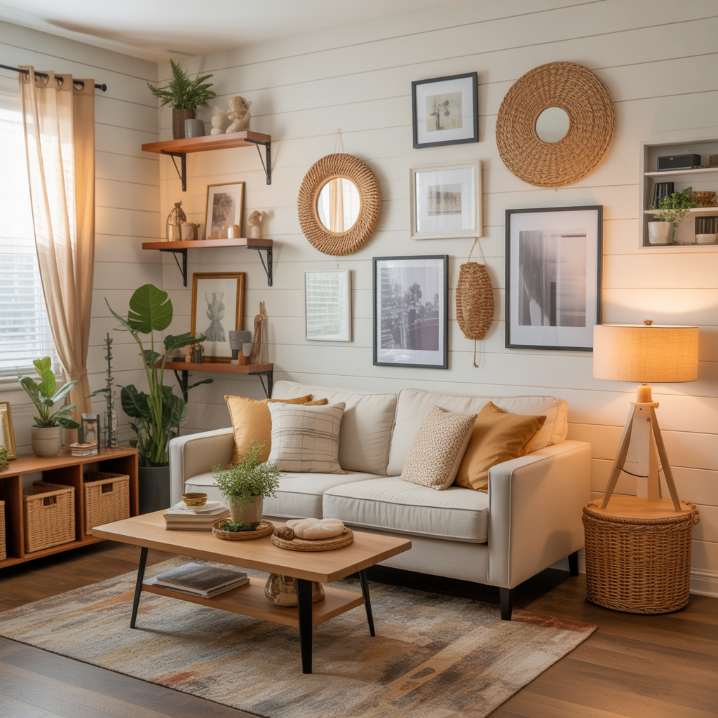 wall decor ideas behind couch