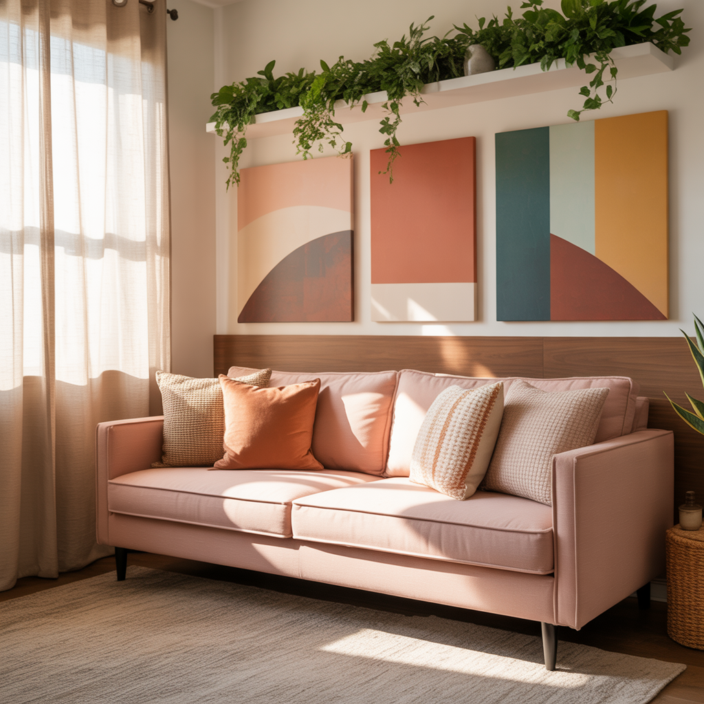 wall decor ideas behind couch