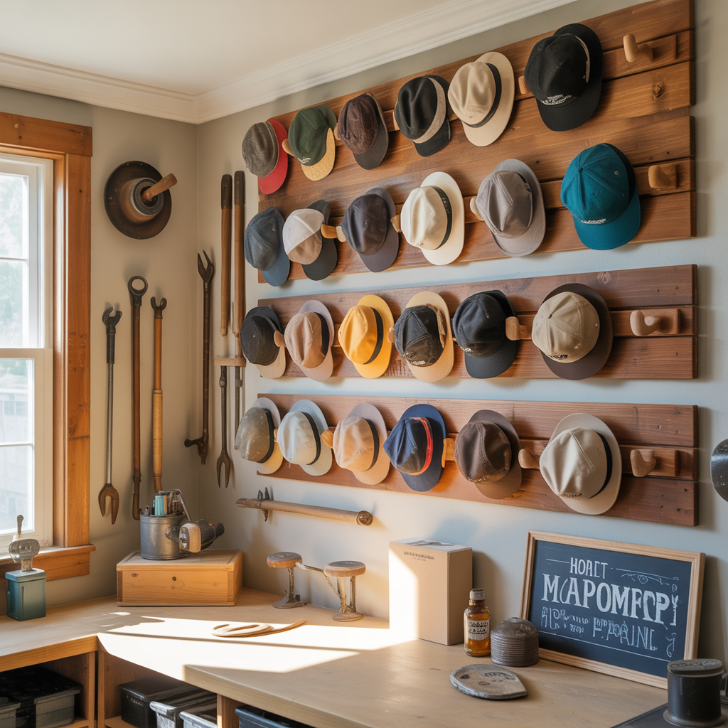 wall ideas hat display
