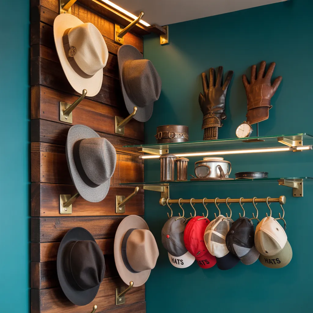 wall ideas hat display