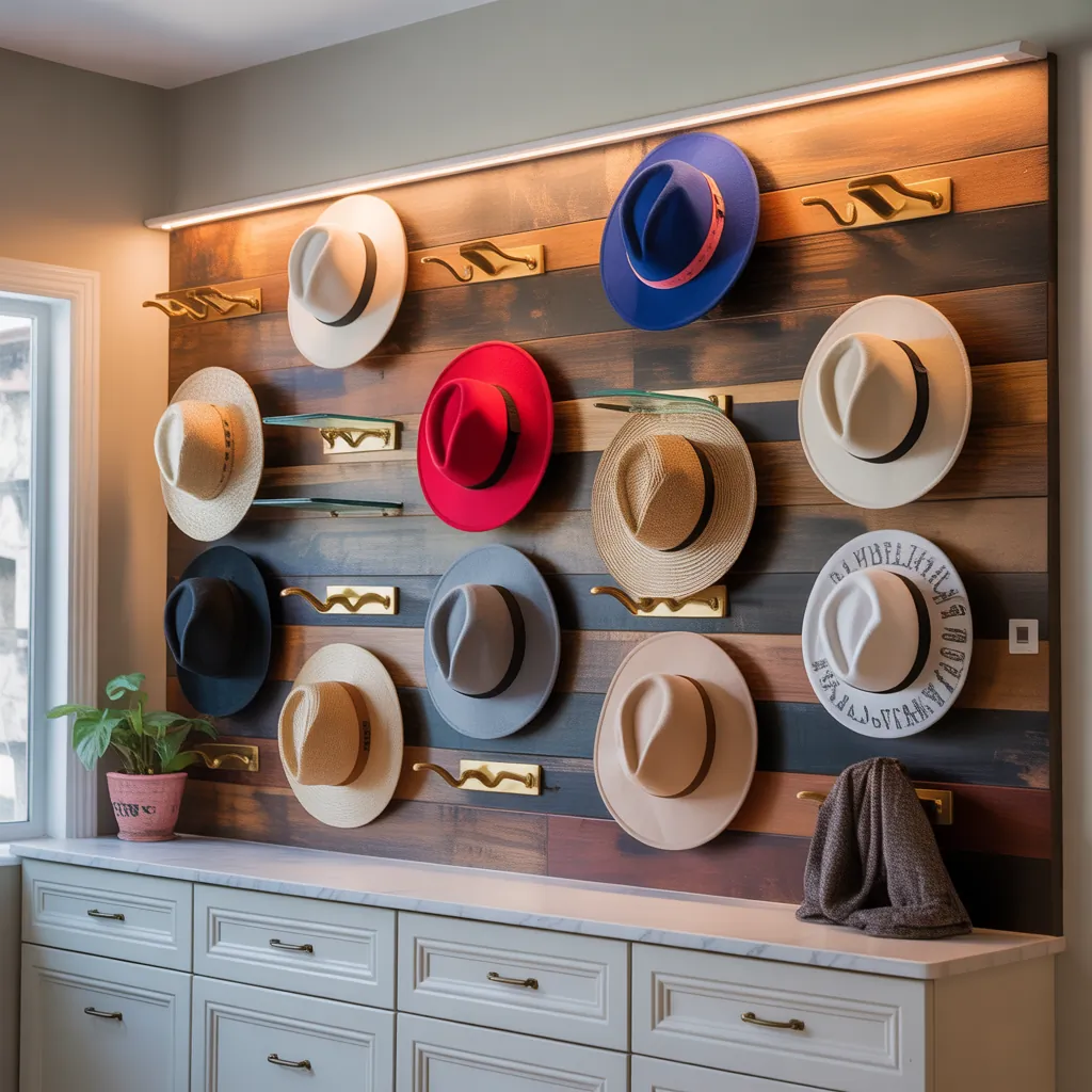 wall ideas hat display