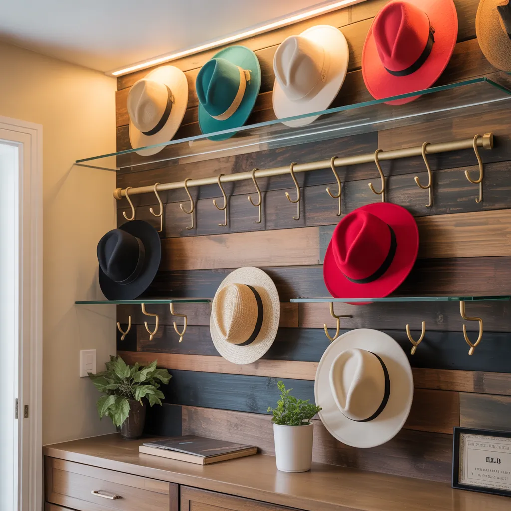 wall ideas hat display