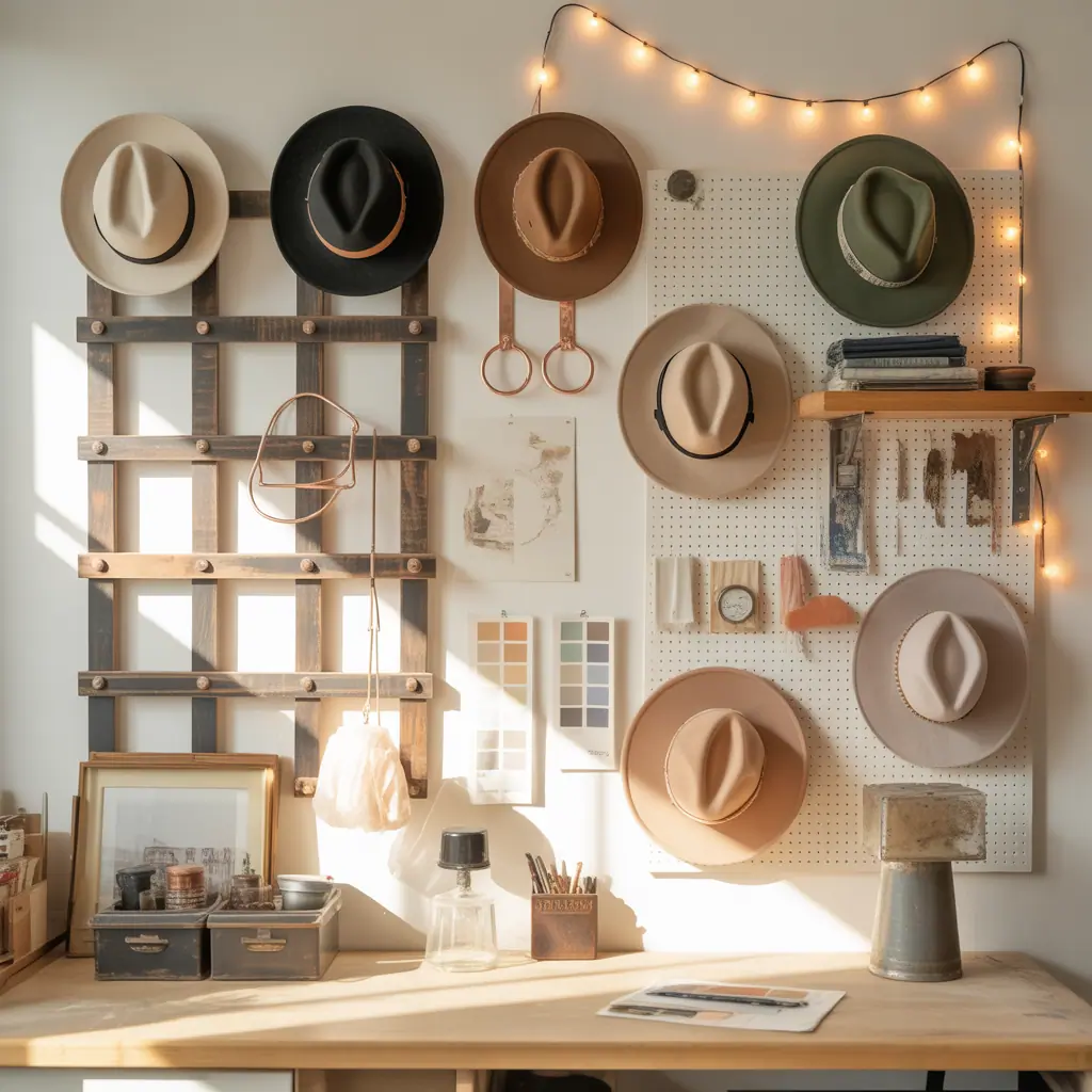wall ideas hat display