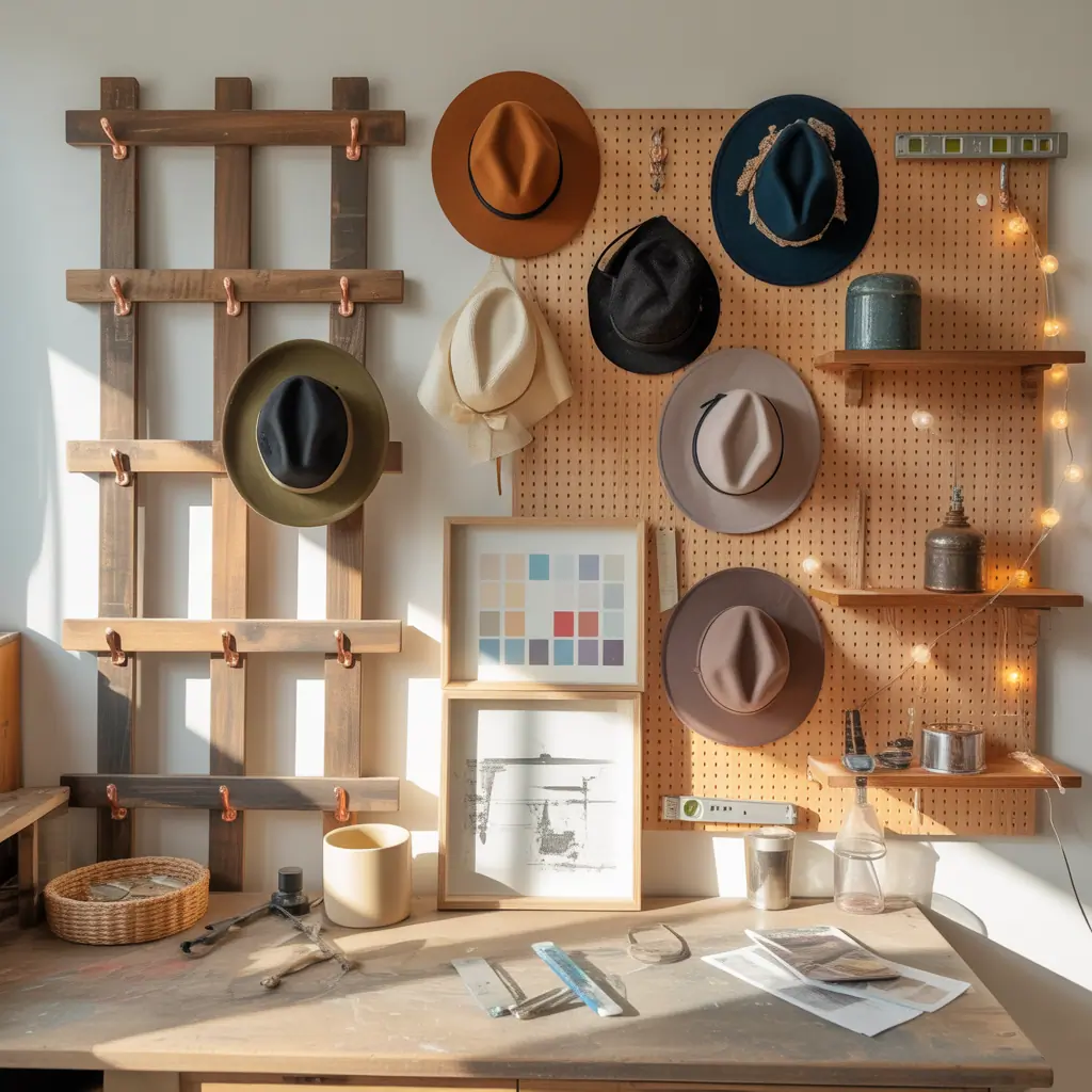 wall ideas hat display