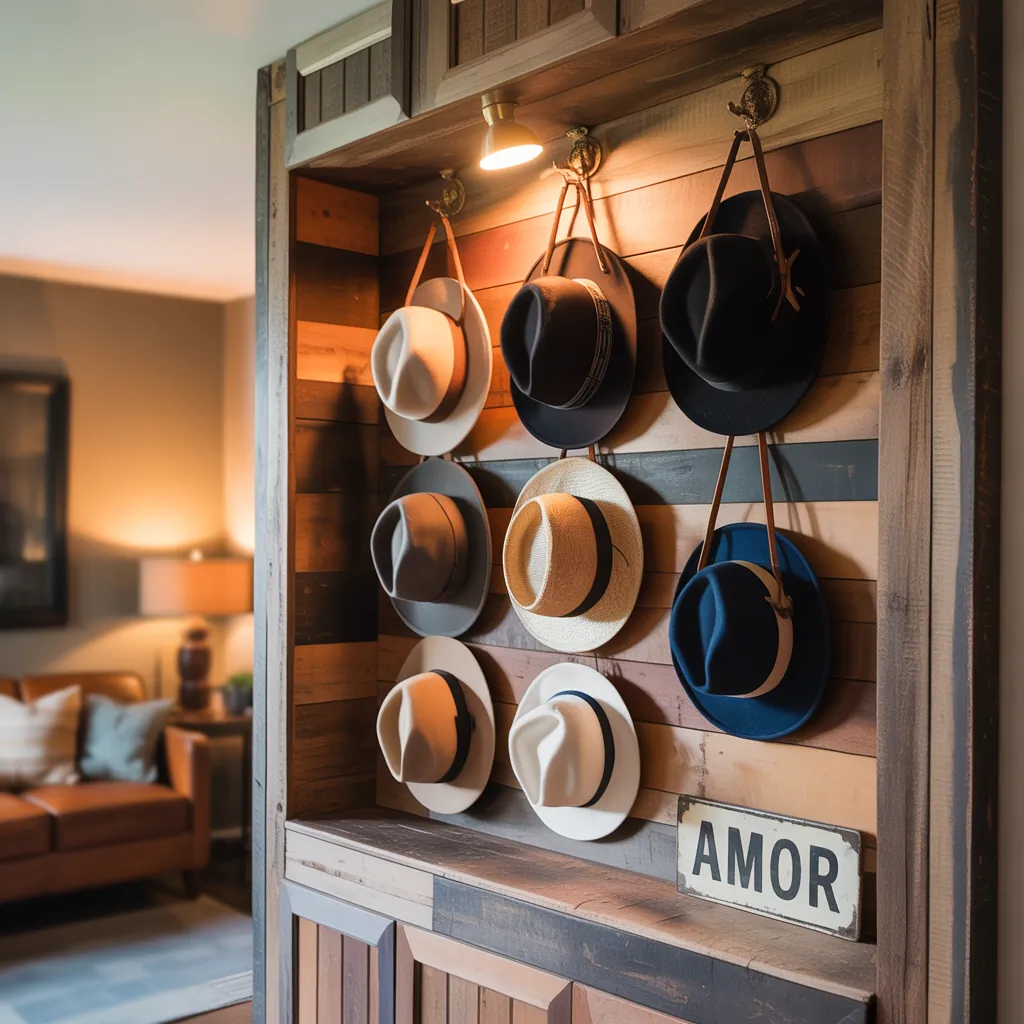 wall ideas hat display