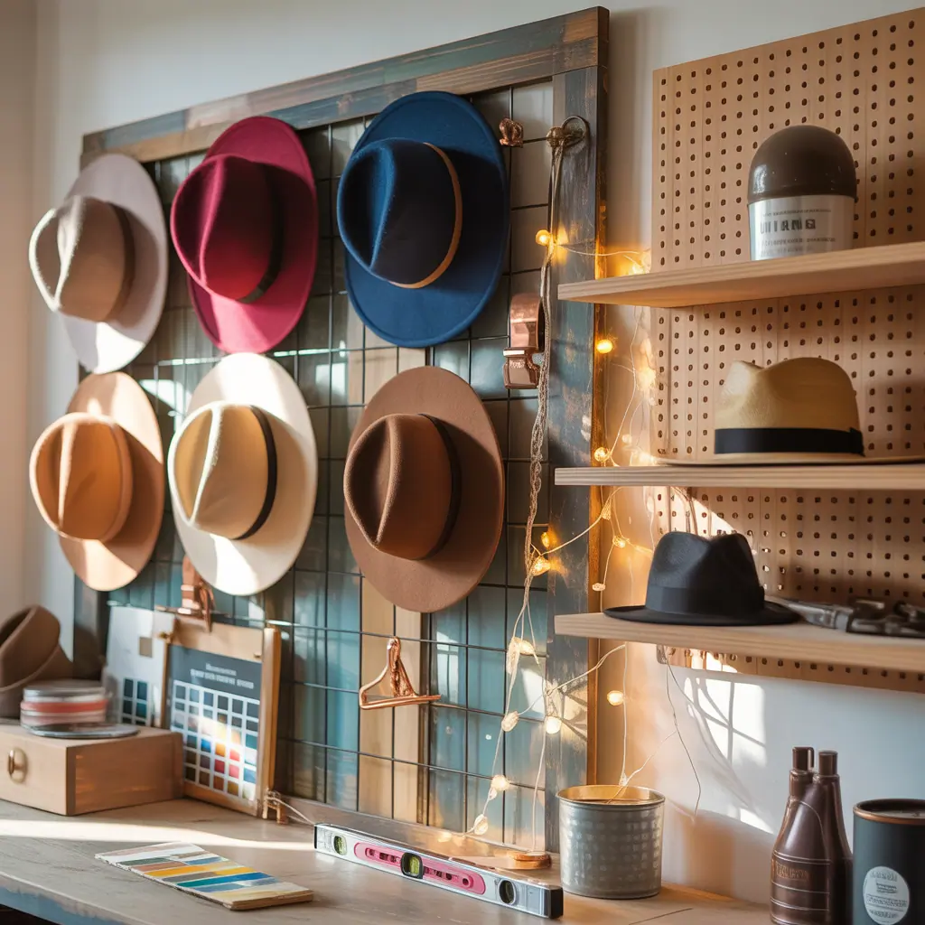 wall ideas hat display